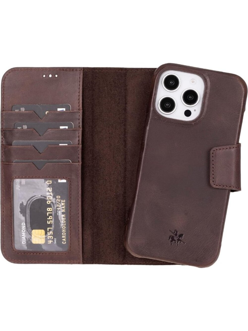 iPhone 16 Pro Max Wallet Case - Leather, MagSafe, Card Holder, Kickstand, Drop